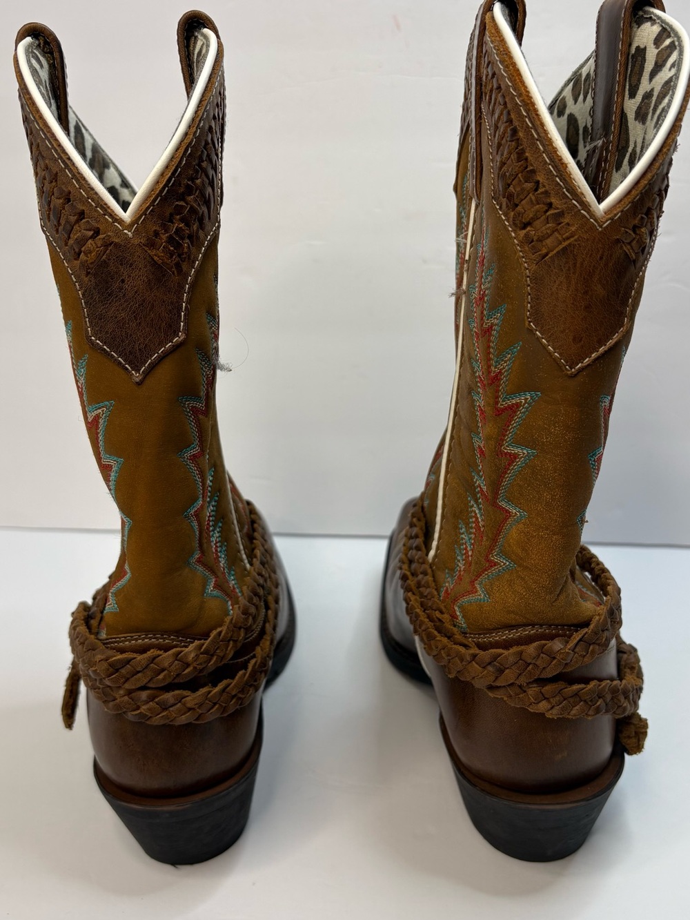 Laredo Knot In Time Western Boots 8M Brown Leather Embroidered 51176 Cowgirl - Picture 3 of 7